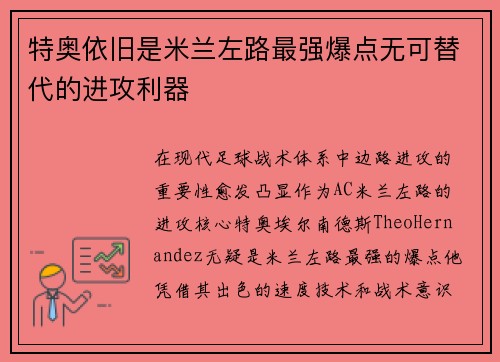 特奥依旧是米兰左路最强爆点无可替代的进攻利器